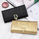 Embrayage en cuir cool kangourou pour les femmes 2024 NOUVEAU PAPILLE FACELLE Long portefeuille européen et américain de grande capacité Gold Sac à main Black