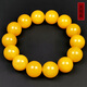 Amber Pai, one object, one picture, one certificate, beeswax bracelet, men's bracelet, natural amber full of honey chicken fat yellow, flawless bracelet, 33.48g, 16mm