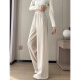 Red Dragonfly Versión estrecha Pantalones para mujeres 2025 Spring y otoño Nuevos pantalones casuales para mujeres Plus Velvet Spring Sports Pantalones rectos 689# Off-White Nine Point-más Velvet Super Soft Velvet l