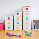 IRIS children's storage cabinet Alice drawer-type baby clothing and toy storage cabinet bedside table bedroom storage cabinet wardrobe white five layers width 32.4*43*100cm