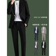Kaduton New Casual Suit Suit Men's Loose Drape Business Suit Suit Versatile Groomsman Groomsmen Dress Black 19 Suit (Plus Short T) Three-piece Set L 111-130Jin Jin is equal to 0.5 kg