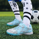 Feelaces Spitzenfreie Kinderfußballschuhe für Studenten, Männer und Frauen, Falcon TF gebrochene Nägel Klettverschluss Turnschuhe Künstliche Gras-Trainingschuhe 6195 Monate Farbe gebrochener Nägel 32 Standard Sportschuhe Größe