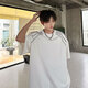Zisong Gaojie Feng Gao Ke Camiseta de hombros pesados Camiseta de manga corta para hombres y mujeres Camiseta suelta Camiseta suelta Simple DSA070-CD1049 White XL recomendado 120-135Jin [Jin equivale a 0.5 kg]