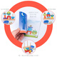 Kamilong Children's Puzzle's Early Education Day and Night Building Blocs Bild Baby Bunny Magic Box Toys 2-6 ans 3 Creative Board Game Ark's Ark