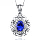 Haikai Necklace Women's Tanzanite Blue Gemstone Necklace Luxury Jewelry Valentine's Day Birthday Gift for Elderly 5A Grade Natural Tanzanite Necklace (2 Carats/Selected Flawless)