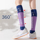 Lemon Jinji Sports Socks Women's Mid-calf Socks Running Fitness Stockings Yoga Calf Socks Skipping Rope Socks Letter Contrast Color Blue and Red 1 Pair One Size 35-10