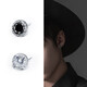 Farcoko brand earrings for men, trendy single, personalized, high-end, temperamental earrings, fashionable jewelry, birthday gift for boyfriend, black diamond style - single