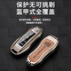 创勋（CHUANGXUN）适用保时捷卡宴钥匙套718卡曼macan玛卡帕拉梅拉扣taycan包911壳 保时捷A款 枪色.棕皮+棕色扣带 .