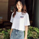 Ran Yilan wide navel short white cotton T-shirt for women short sleeves 2021 summer new short high waist top T-shirt 897# (short) S 60-85Jin [Jin equals 0.5 kg]