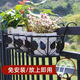 长万家花架置物架阳台挂式花盆架栏杆装饰花盆挂架窗台防盗网绿萝花架子 古铜色【加粗带花纹版】