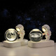 Fascini Astronaut Night Light Little Prince Crystal Ball Luminous Base Desktop Ornament Birthday Gift Beloved Astronaut-Solar System Gift Box