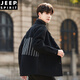 JEEP SPIRIT Double-sided Velvet Jacket Men's Woolen Woolen Coat Short Autumn and Winter 2025 New Lapel Jacket Thickened 8355 Style Black (Main Image Video Style) M (125Jin Jin is equal to less than 0.5 kg)