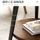 Zhuobo coffee table side table small table living room sofa side table double layer round table tea table storage rack bedside table CJ09 walnut color