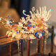 Mengjun Chen XiUhe Kleidung Kopfschmuck Hochzeit Chinesisches Hochzeitskostüm Phoenix Krone und roter Charme Braut Drache und Phoenix Kleidung Schmuck Set Model Phoenix Crown (Haken)