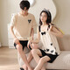 Daizixin 2 ensembles de pyjamas de couple pour les bretelles d'été pour femmes, ensemble en deux pièces de coton pur