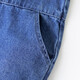 Dudu baby denim overalls spring boys casual pants children's children's clothing cartoon girls pants modern style loose vip denim blue 80