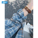 Pei Shiyan Blue Grinding Camisa a cuadros Autumnia e invierno de manga larga para hombres Plus Velvet La chaqueta de camisa de estilo de cercanías estadounidense en terciopelo C9734 Orange Plus Velvet M 95-115Jin [Jin equivale a 0.5 kg] se puede usar