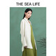 The Sea Life OU Hai Yisheng Ice Silk Shirt Women's Automne Back Hollow Design Acetate Tabill