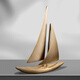 
Amro is smooth sailing, copper ornaments, home living room, TV cabinet, wine cabinet, office decoration, handicrafts, housewarming gifts, golden copper <Ride the wind and waves> small