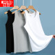 Red Bean Vest Men's Summer Solid Color Cotton Sleeveless Bottoming Shirt Men's Cool Breathable Versatile Top Men's