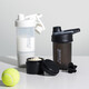 LOCK&LOCK Sports Shaker Cup Independent Storage Box Handy Plastic Cup Fitness Tea Cup Gray (580mL+170mL)