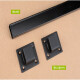 Soporte de sombrero duro Soporte de pared de pared de pared estante de colocación de sombrero Sitio de construcción Taller Ratch de colgantes de pared Q1SN9854 Negro de 50 cm de largo con 4 ganchos (4 mm gruesos)