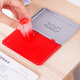 Deli 120*80 mm Metal Square Plataforma de impresión mediana seca Sellado Suministros financieros Suministros de oficina Red 9892 Plataforma de impresión cuadrada de metal
