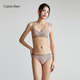 
Calvin Klein underwear women's Maillard ck jacquard waist cotton bottom crotch sexy bikini briefs women QF7403AD PET-Gray Coffee 1 S