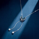 Qlady blue butterfly sweater chain women's long necklace light luxury sweater pendant accessories birthday gift