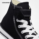 Converse children's shoes for boys and girls high-top canvas shoes ALL STAR classic children's Velcro all-match casual shoes black 35 recommended foot length 22cm