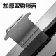 ZKTECO 熵基F718玻璃门指纹锁 智能电子密码锁 办公室玻璃门锁 免开孔布线蓝牙小程序管理门禁锁 金属灰+地插（适合双开无边框玻璃门）