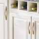 Preda golden cabinet door handle Nordic light luxury wardrobe lengthened handle Modern simple furniture drawer cabinet handle 6227C/square hole/shajin