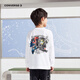 Converse [Transformers Joint Brand] Converse Children's Clothing Base Base Base Boys Boys Camiseta de manga larga CNVB-LS-G689 Pure White 150 /72 [Altura sugerida 140-152cm]