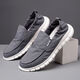 Walf ein Fuß faule Schuhe Herren Frühling und Sommer Neues atmungsaktives Regenschirmtuch Alte Peking-Stoffschuhe Männer vielseitige Freizeitschuhe Regenschirmtuch-Bege-881 39