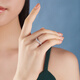 Yuan Shengfu's new PT950 fashion car flower ring platinum ring platinum elegant shiny hand jewelry for women 2.74 grams