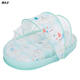 Portable bed mid-bed baby crib foldable newborn bed mosquito net bionic bb bed anti-pressure pink three-piece set 105*65*50