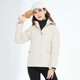 
BRELRMON Korean version of windproof jacket for women and men, outdoor coldproof three-in-one warm and removable ski mountaineering jacket jacket HS12805 m white-women M