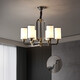 Suyin new Chinese style living room lamp full copper chandeliers Chinese style villa simple modern Chinese style lamp study bedroom lamp 9901 6 heads [E27 light bulbs * 6]