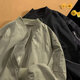 Yimuqi American Street Retro Baseball Uniform für Männer Frühling und Herbst Neue Nischendesign Trendy Marke Loose Bomber Jacke Letaotao-7374 Gray M.
