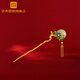 Gong Dian's Chinese-style step-shaping hairpin and field jade 925 silver gold-plated hairpin with tassels are high-end hairpins for family members. Buyao Dielianhua