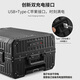 
Yixuan front open cover aluminum frame suitcase for men's business can board the plane multi-functional small check-in trolley case Business gray (aluminum alloy frame + double enclosed inner lining) 20-inch [USB+ cup holder + side hook + bracket]
