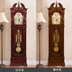 Floor-standing clock Living room home Chinese retro solid wood mechanical time reporting large clock old European sitting clock vertical pendulum clock 9922 mahogany color domestic winding movement