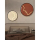 
XMSJ Wasabi style decorative painting sense bedroom soft decoration master bedroom bedside background wall hanging painting abstract art room mural zsh14666-Twilight heart approximately outer frame diameter 40cm + diameter 60cm x circular shape