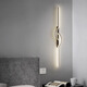 GUYES strip wall lamp minimalist creative strip lamp living room sofa lamp simple modern bedroom Guangdong Zhongshan lamp wall lamp black 60CM-three-color dimming