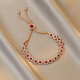 Nanzhi Outlets Clearance 18k Summer Rhapsody Micro-paved Ruby Bracelet Girlfriend Bracelet Rose Gold Circumference Approximately 24cm Adjustable