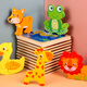 Sangetian (SANGTY) children's three-dimensional puzzle toy building blocks made of large hand-grabbing boards, boys and girls, baby panels, animal shapes, three-dimensional puzzle (car)