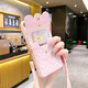 玲琉 适用苹果14手机壳iphone15promax珍珠手链13山茶花卡包7/8p零钱包11创意女12全包13pro软壳 紫色爱心卡包壳+斜挎 iPhone 11