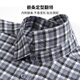 Shanshan High-End Pure Cotton Shirt Herren-Langarm-Baumwollhemd aus Baumwollgewebe im mittleren und älteren Daddy-Anzug 3892 Blau 41