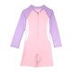 Xishiwei children's swimsuit girls new sun protection quick-drying long-sleeved one-piece beach vacation sports swimwear for children and girls long-sleeved one-piece swimsuit 140 recommended height 125-135CM