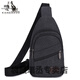 
Kangaroo 2024 new trendy men's one-shoulder crossbody bag men's outdoor chest backpack casual canvas shoulder bag chest bag small bag black 9901